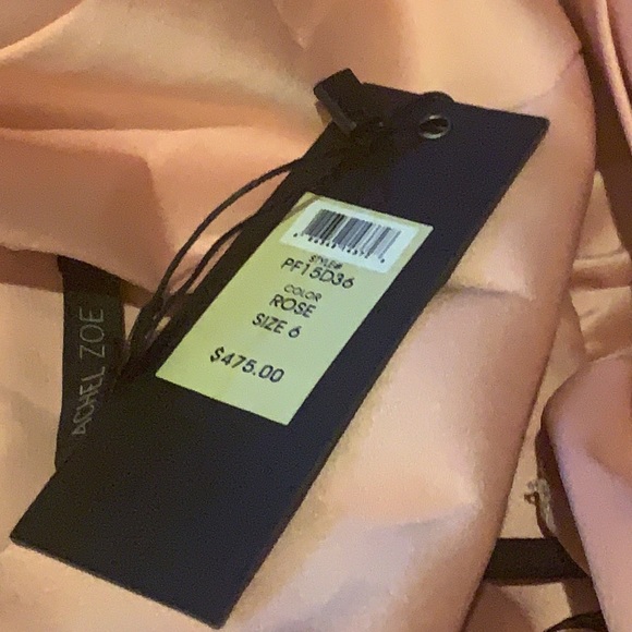 NWT pink Rachel Zoe Deep V Halter Dress size 6 - Picture 5 of 10